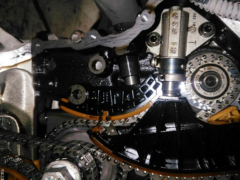Pandhuan wektu rantai lan tensioner